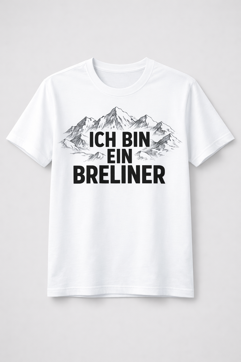 Home t shirt avec illustration montagne et texte